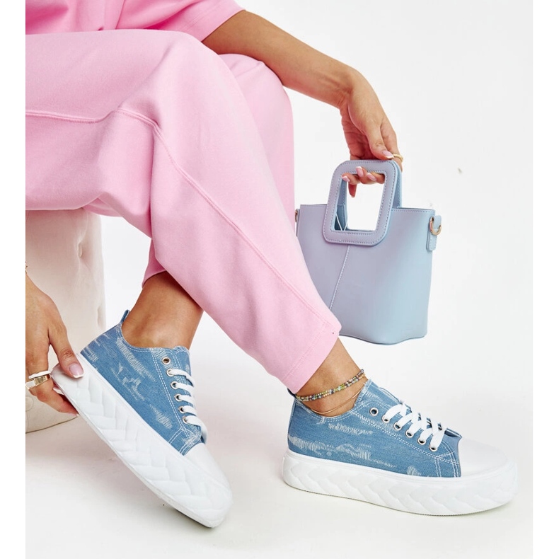 Blaue High-Plateau-Sneaker von Almaz 1