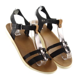Sandalen mit Metallriemen 760 schwarz 1