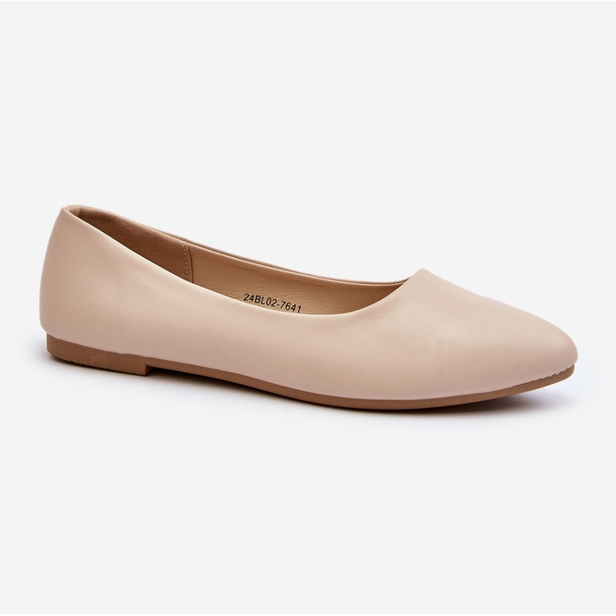 Damen-Ballerinas aus Öko-Leder Beige Tindomiel 1