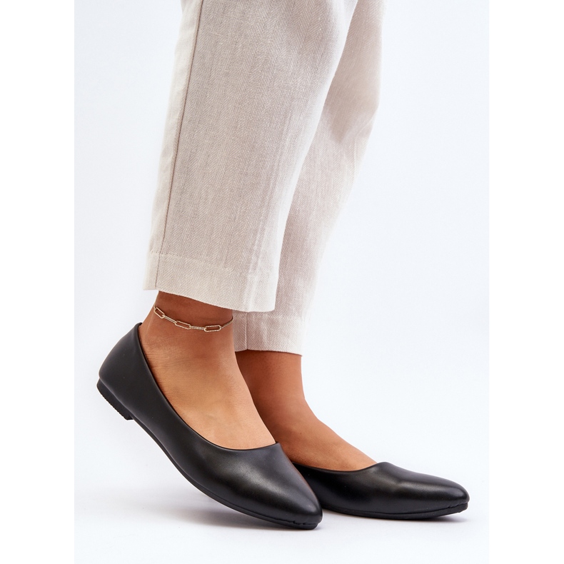 Damen-Ballerinas aus Öko-Leder in Schwarz von Tindomiel 2