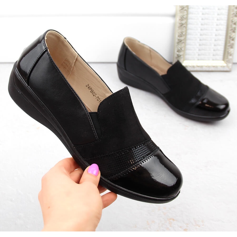 News Bequeme Damen-Slipper, schwarz von Unisoft 1