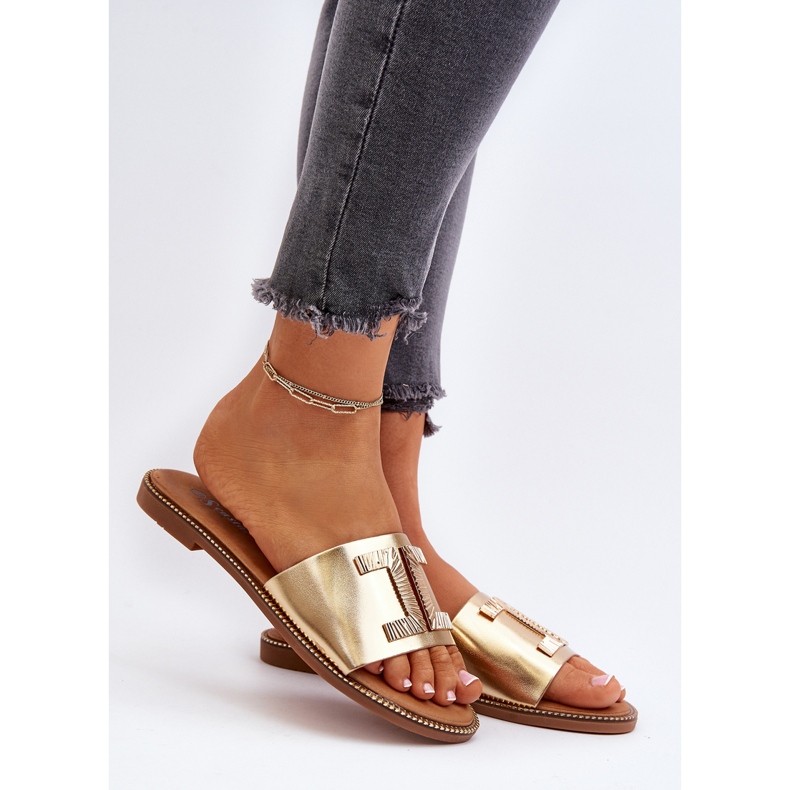 Seastar Damen-Flip-Flops mit goldener Ollavia-Verzierung 2