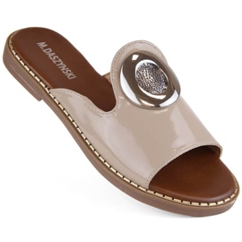 M.Daszyński W SAN34 beige Lackpantoffeln 1