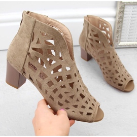 M.Daszyński W SAN32B Wildleder-Stiefeletten, beige 2