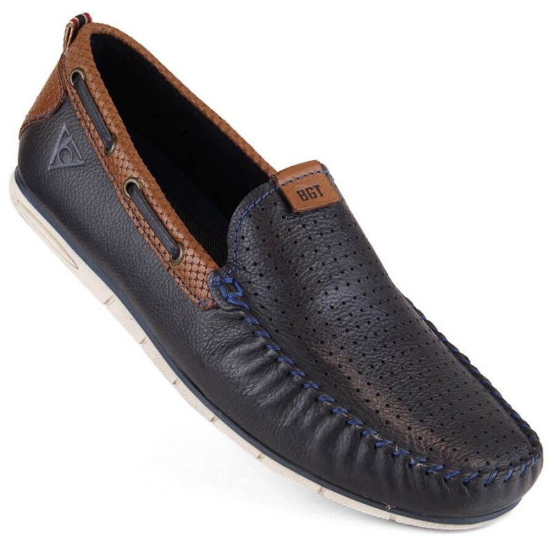 Bugatti M INT1990 Lederschuhe, Marineblau 1