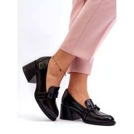 Vinceza Schwarze Lackschuhe mit hohem Absatz 2