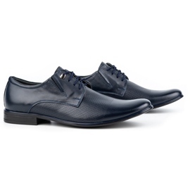Olivier Elegante Herren-Lederschuhe 302T3, Marineblau 2