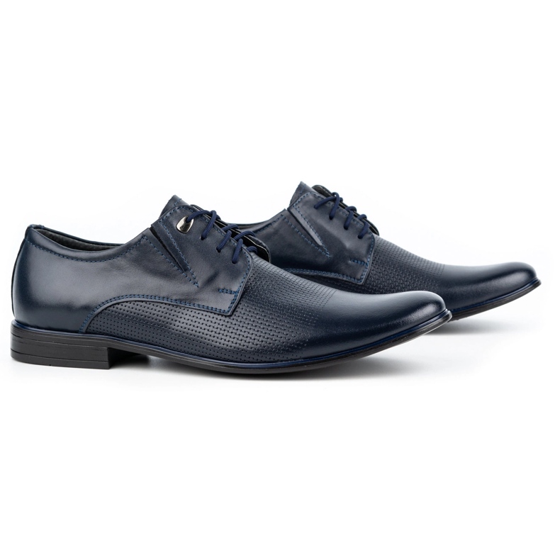 Olivier Elegante Herren-Lederschuhe 302T3, Marineblau 2