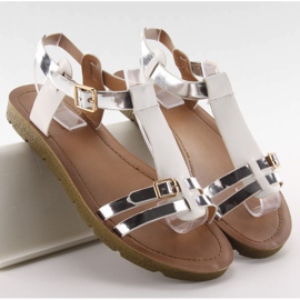 Damensandalen JK-60 Weiß grau 1