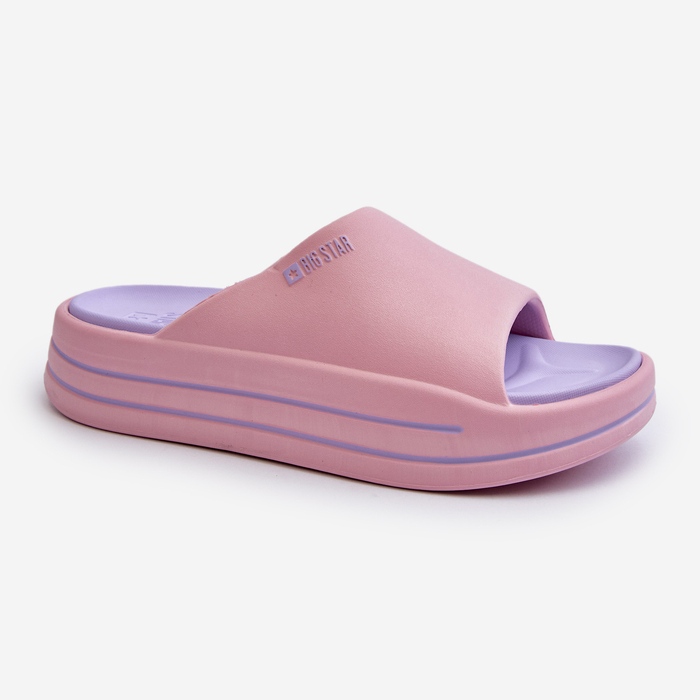 Damen-Flip-Flops auf der Big Star-Plattform NN274A035 Pink rosa 1