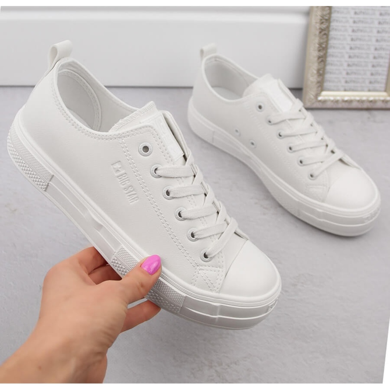 Weiße Damen-Sneaker aus Öko-Leder Big Star NN274860 1
