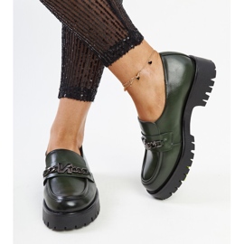 Vinceza-Slipper aus grünem Leder 2