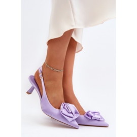 Lila Ozena verzierte High Heels violett 2