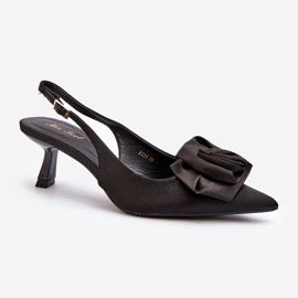 Schwarze Ozena High Heels mit Verzierung 1