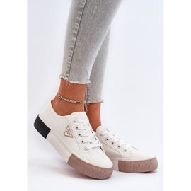 Niedrige Damen-Sneakers in Weiß von Enalae 2