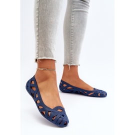 Damen-Ballerinas aus Gummi, Marineblau, Salam 3