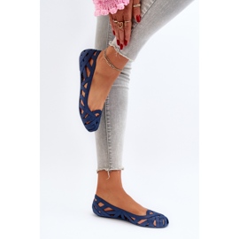 Damen-Ballerinas aus Gummi, Marineblau, Salam 4