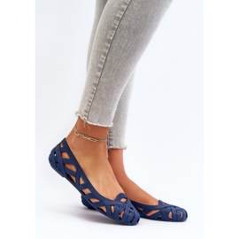 Damen-Ballerinas aus Gummi, Marineblau, Salam 2