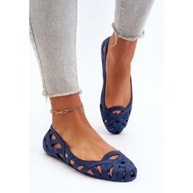 Damen-Ballerinas aus Gummi, Marineblau, Salam 6