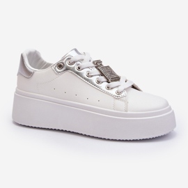 Weiße Damen-Sneaker mit Dekoration Celedria 1