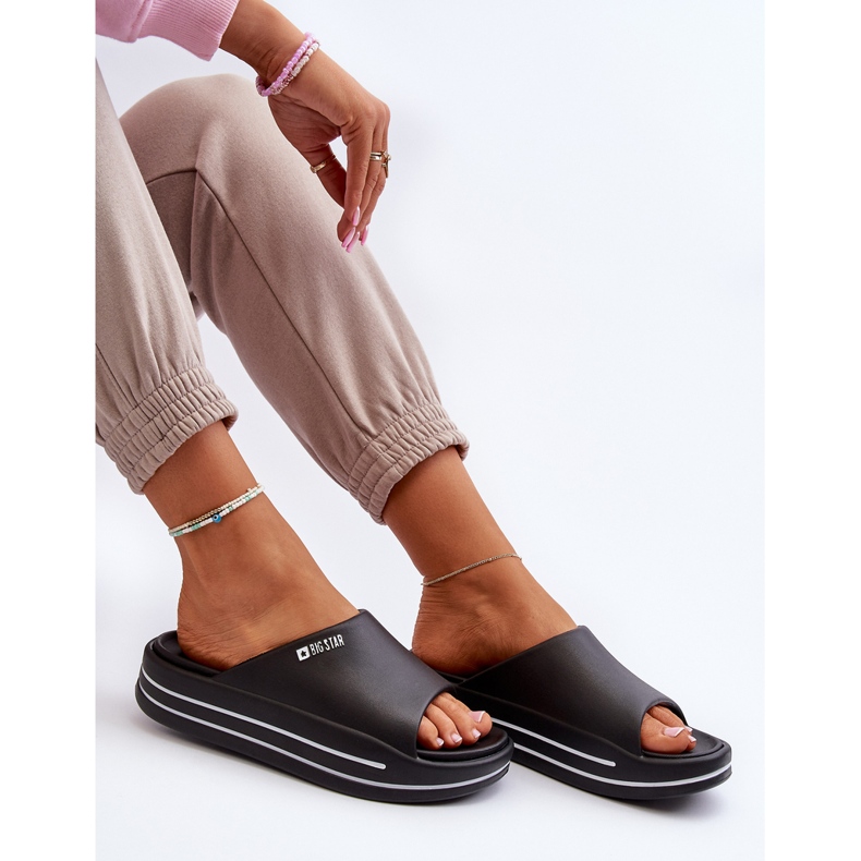 Damen-Flip-Flops auf der Big Star-Plattform NN274A036 Schwarz 1