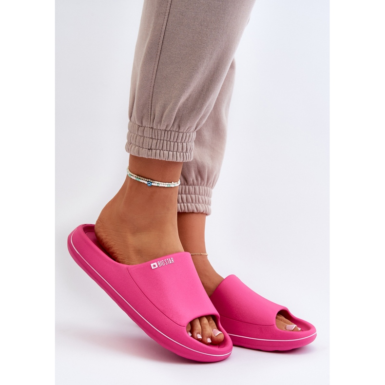 Leichte Damen-Flip-Flops Big Star NN274A041 Fuchsia rosa 2