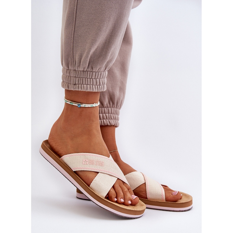 Big Star Damen-Flip-Flops NN274A057 Beige 2