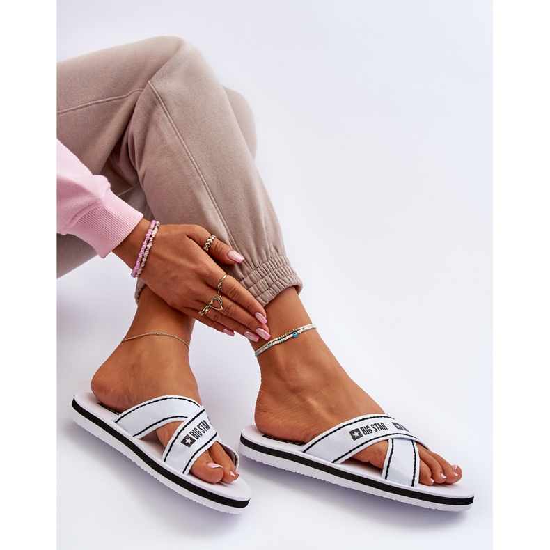 Damen-Flip-Flops mit Schaumstoffsohle Big Star NN274A509 Weiß 1