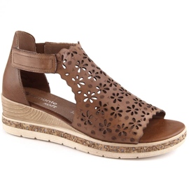 Rieker Bequeme Ledersandalen Remonte W RKR655 braun 1