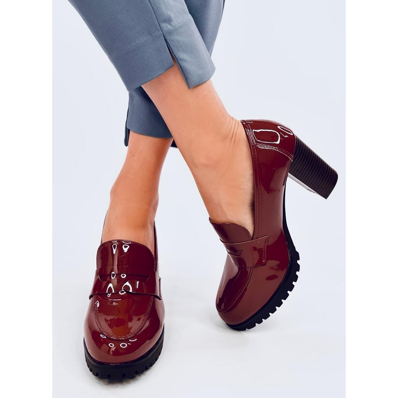 Jeffis Brown-Loafer mit Lackabsatz braun 1