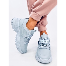 Bains Blaue Turnschuhe mit Keilabsatz 1