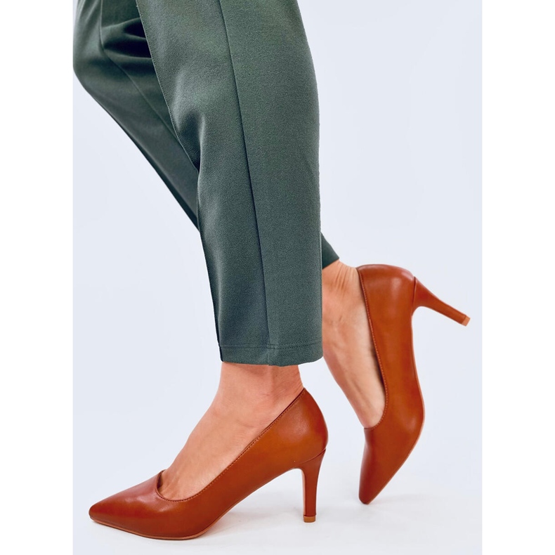 Greave Camel-Pumps mit niedrigem Absatz braun 2