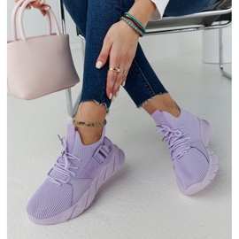 Lila leichte Sport-Sneaker von Faruz violett 1