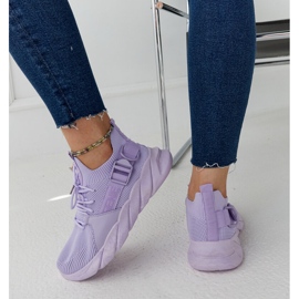 Lila leichte Sport-Sneaker von Faruz violett 4