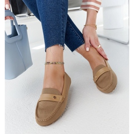 Braune Stoff-Loafer von Fombio 1