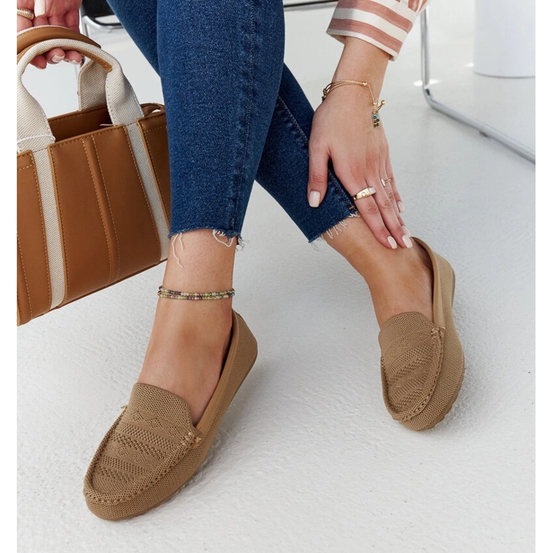 Braune Stoffmokassins von Fiammetta 1