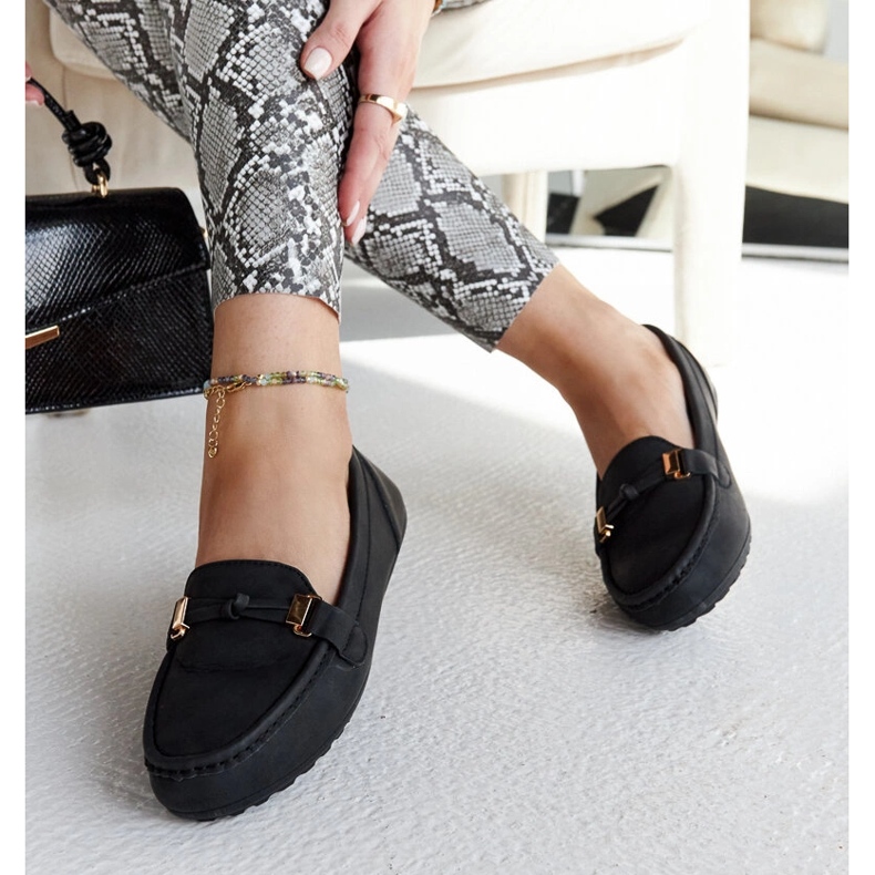 Schwarze Mokassins mit mattem Scafati-Finish 1