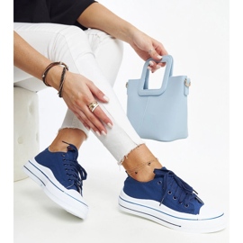 Marineblaue Anbarin-Plateau-Sneaker 1