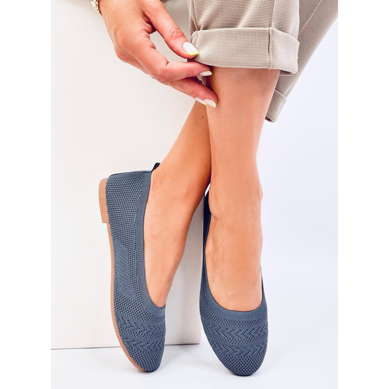 Gestrickte Ballerinas von Newey Blue blau 1