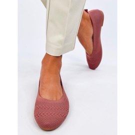 Newey Pink gestrickte Ballerinas rosa 1