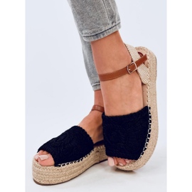 Boho Ingram Schwarze Espadrille-Sandalen 2