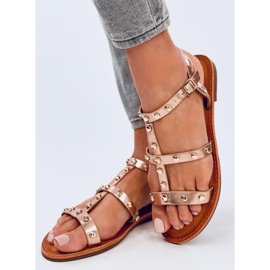 Sandalen mit Nieten von Neha Champagne rosa 2