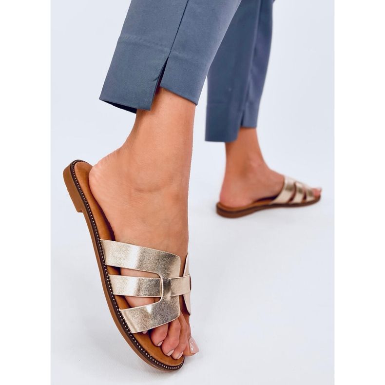 Charnes Gold Damen-Flip-Flops golden 2