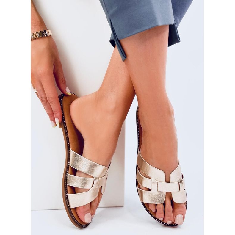 Charnes Gold Damen-Flip-Flops golden 1