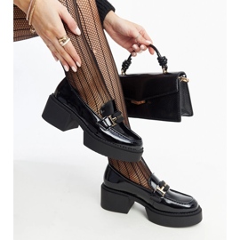 Vinceza schwarze Lackschuhe mit hohen Absätzen 1