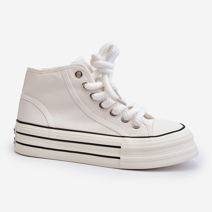 Weiße Plateau-Sneaker für Damen von Aineri 2