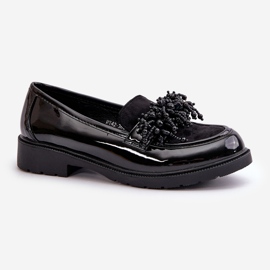 Damen-Lack-Loafer S.Barski HY369A Schwarz 2