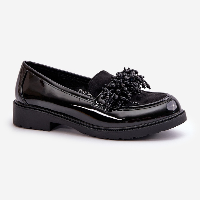 Damen-Lack-Loafer S.Barski HY369A Schwarz 2