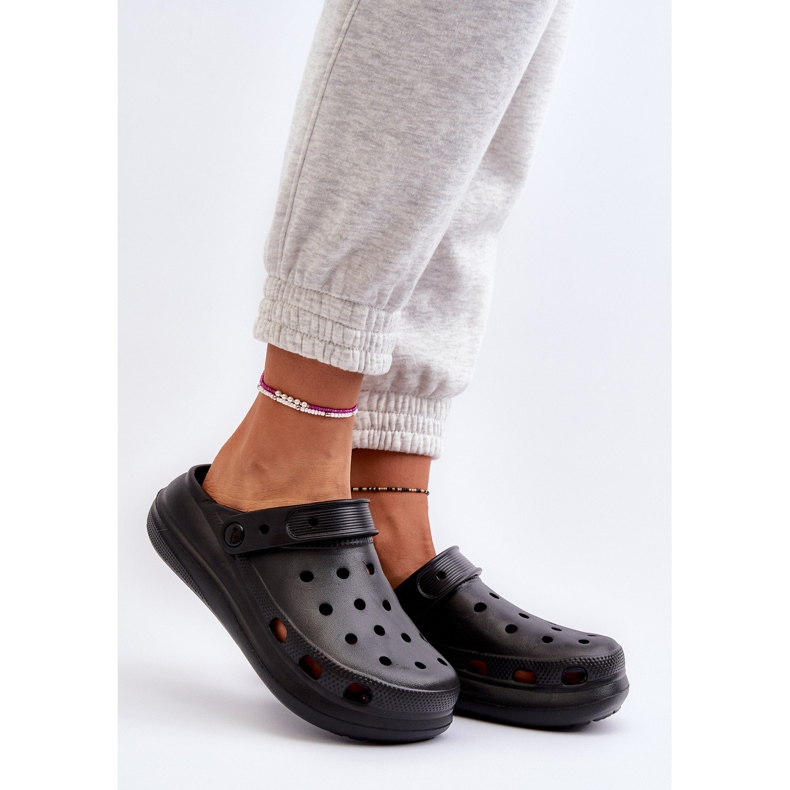 Schwarze Ilariana-Schaum-Flip-Flops für Damen 2