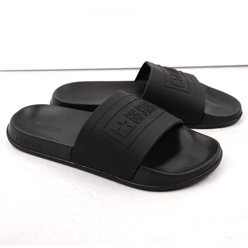 Schwarze Herren-Flip-Flops für Pool und Strand Big Star NN174649 1